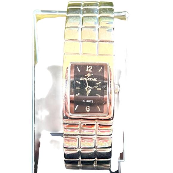 Speatak Silver Tone Cuff Watch - Japanese Movement - Picture 1 of 6